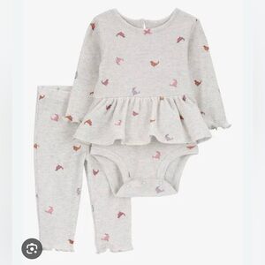 Carter's White Baby Girl 6m Outfit